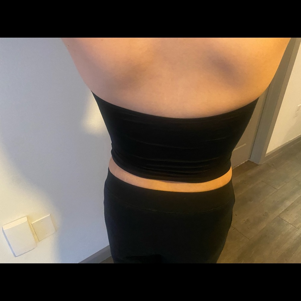 Plain black tube top